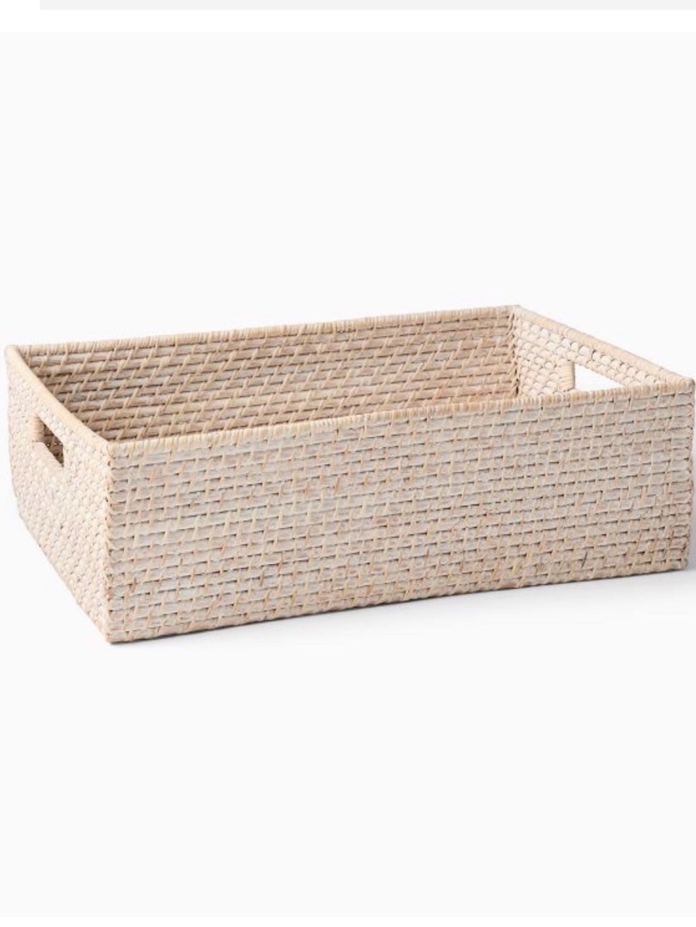 West Elm Woven Rectangular Storage Tray in Natural
